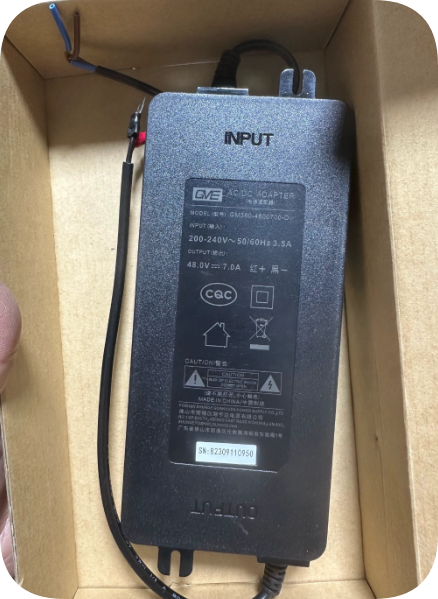 *Brand NEW*Genuine Guanyuda GVE GM350-4800700-D 48V7A 336W Power Adapter Cable 2-Core Headless Red+Black Power